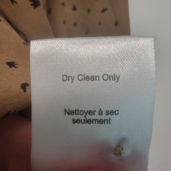 T Babaton Top Sheer 100% Silk Brown Blouse Top Womens‎ Size XS - Picture 5 of 6